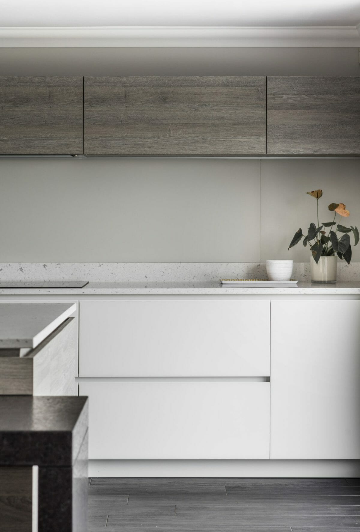 TWIN ISLAND WOOD AND WHITE KITCHEN (CHICHESTER)