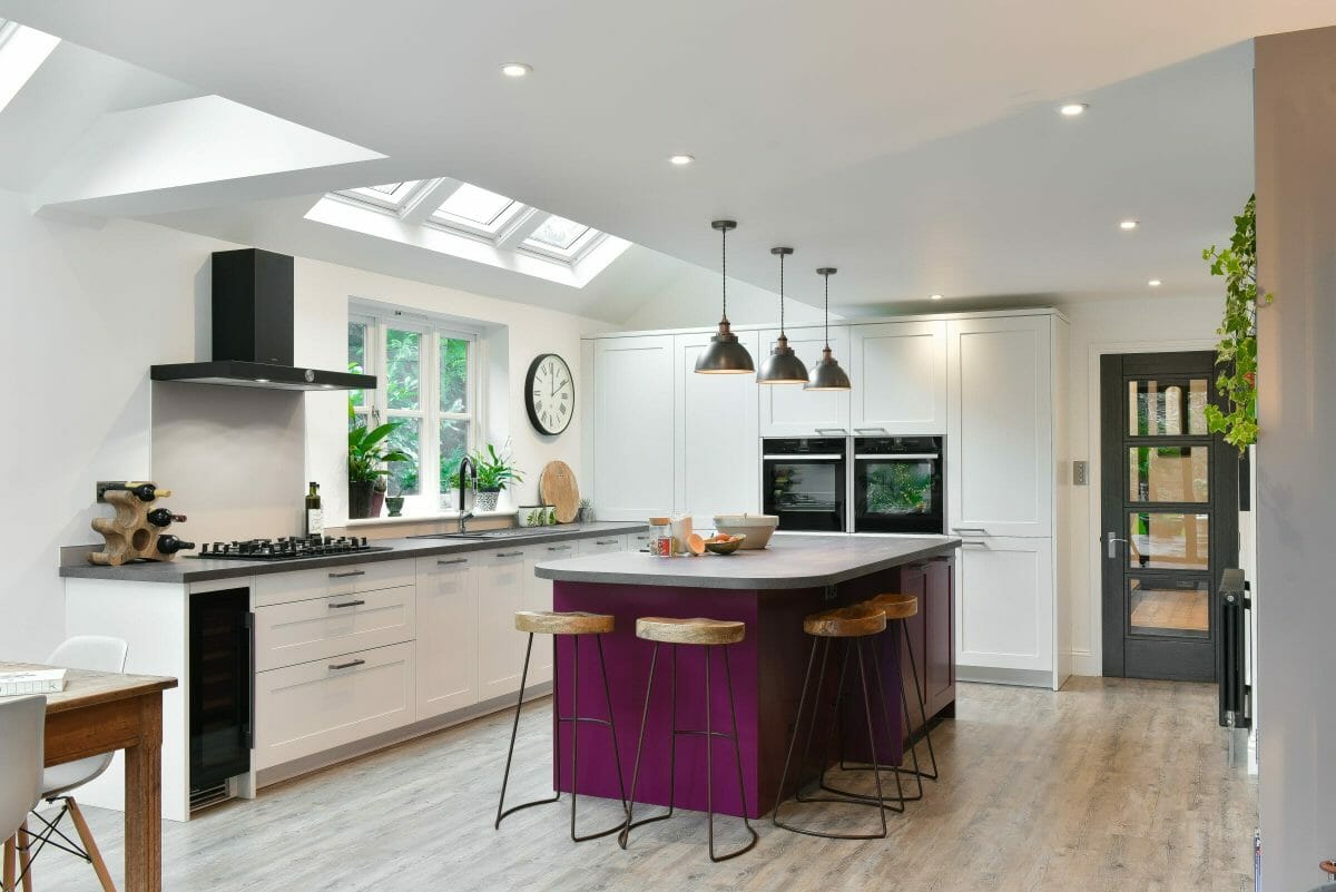Colourful Island Kitchen