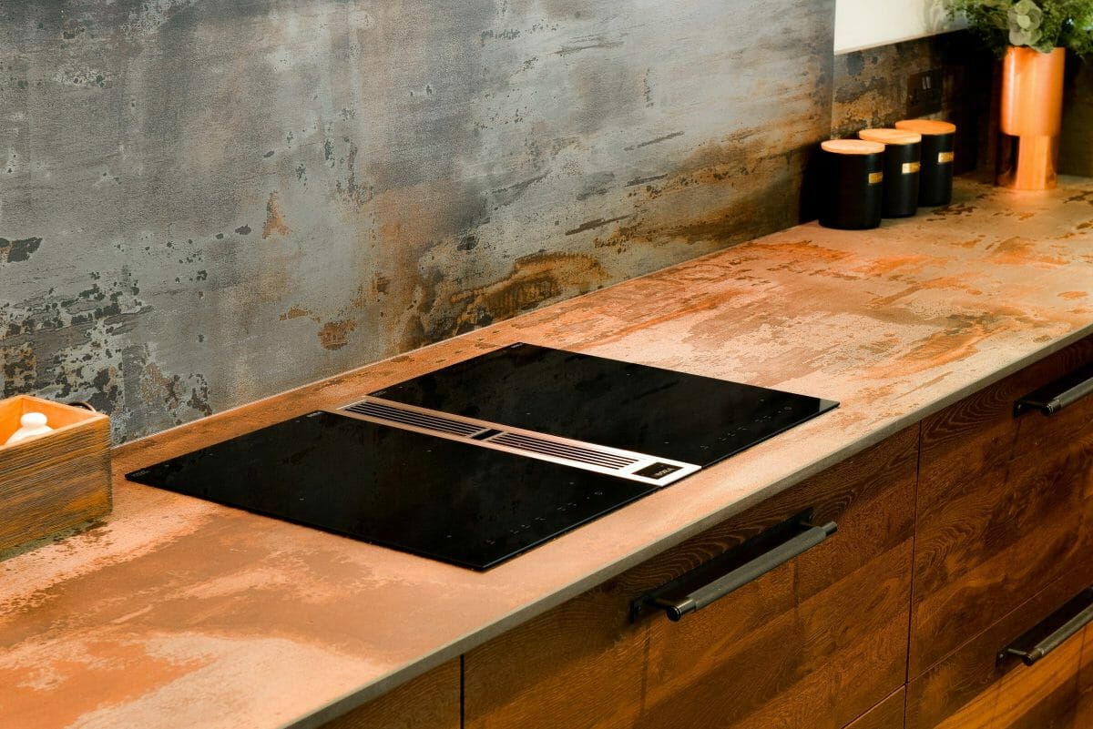Industrial Slate and Copper Oak Kitchen