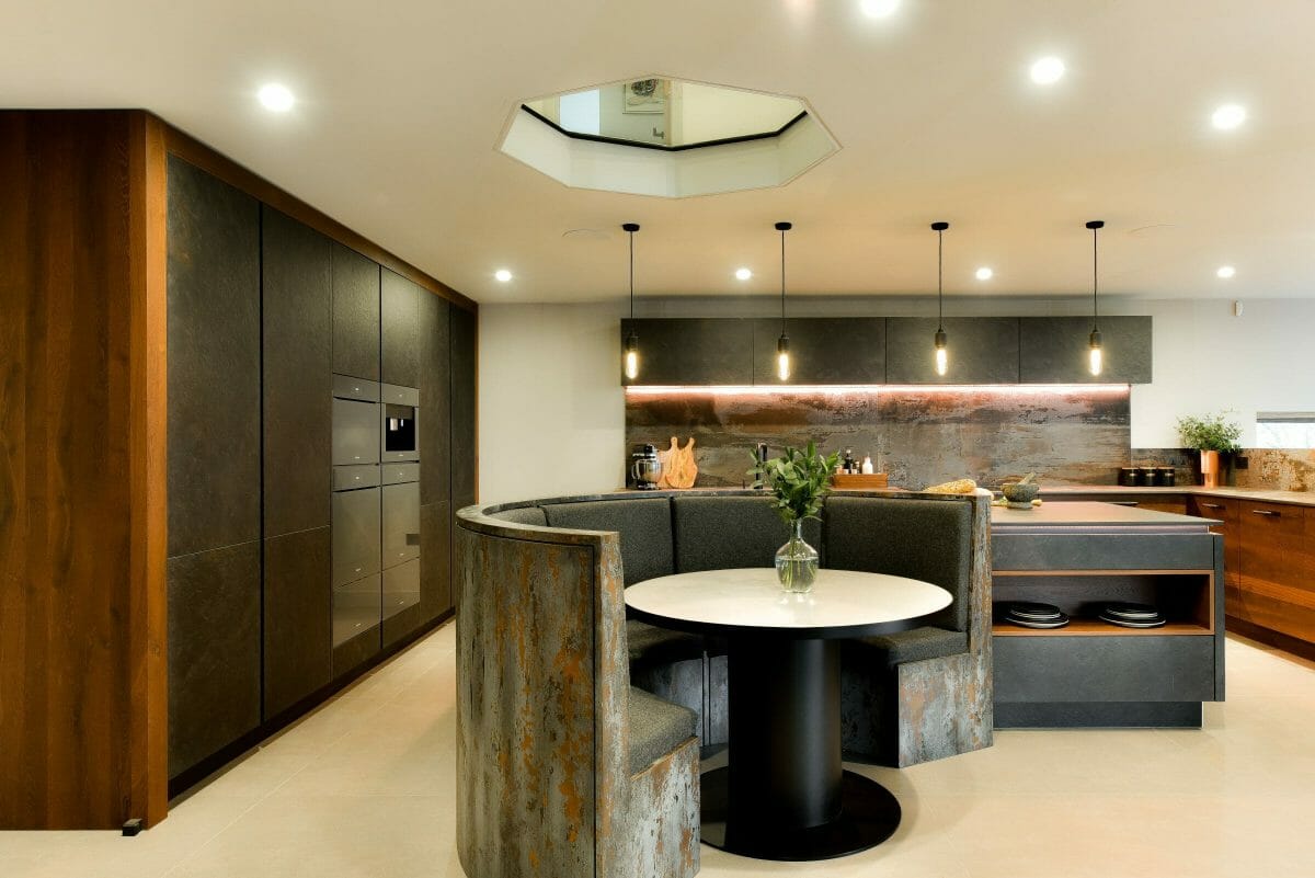Industrial Slate and Copper Oak Kitchen