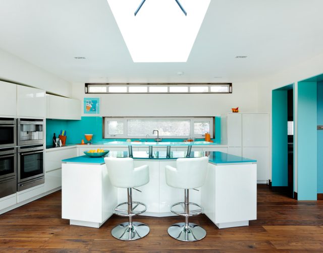 Kitchen With Glass Worktops