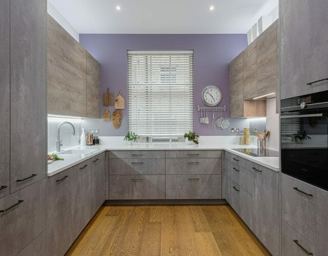 Modern Victorian Kitchen With Concrete Finish