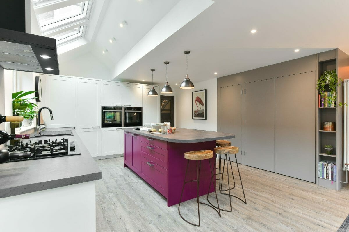 Colourful Island Kitchen