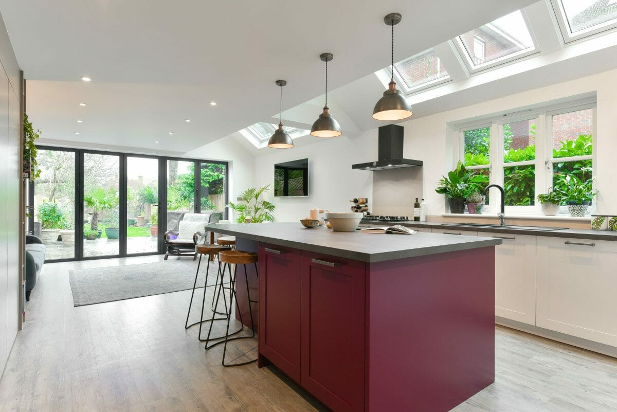 Colourful Island Kitchen