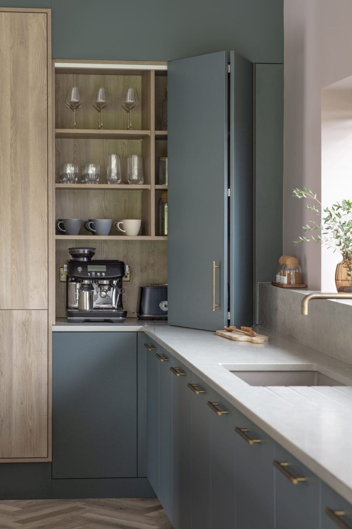 Deep Green Luxe modern kitchen