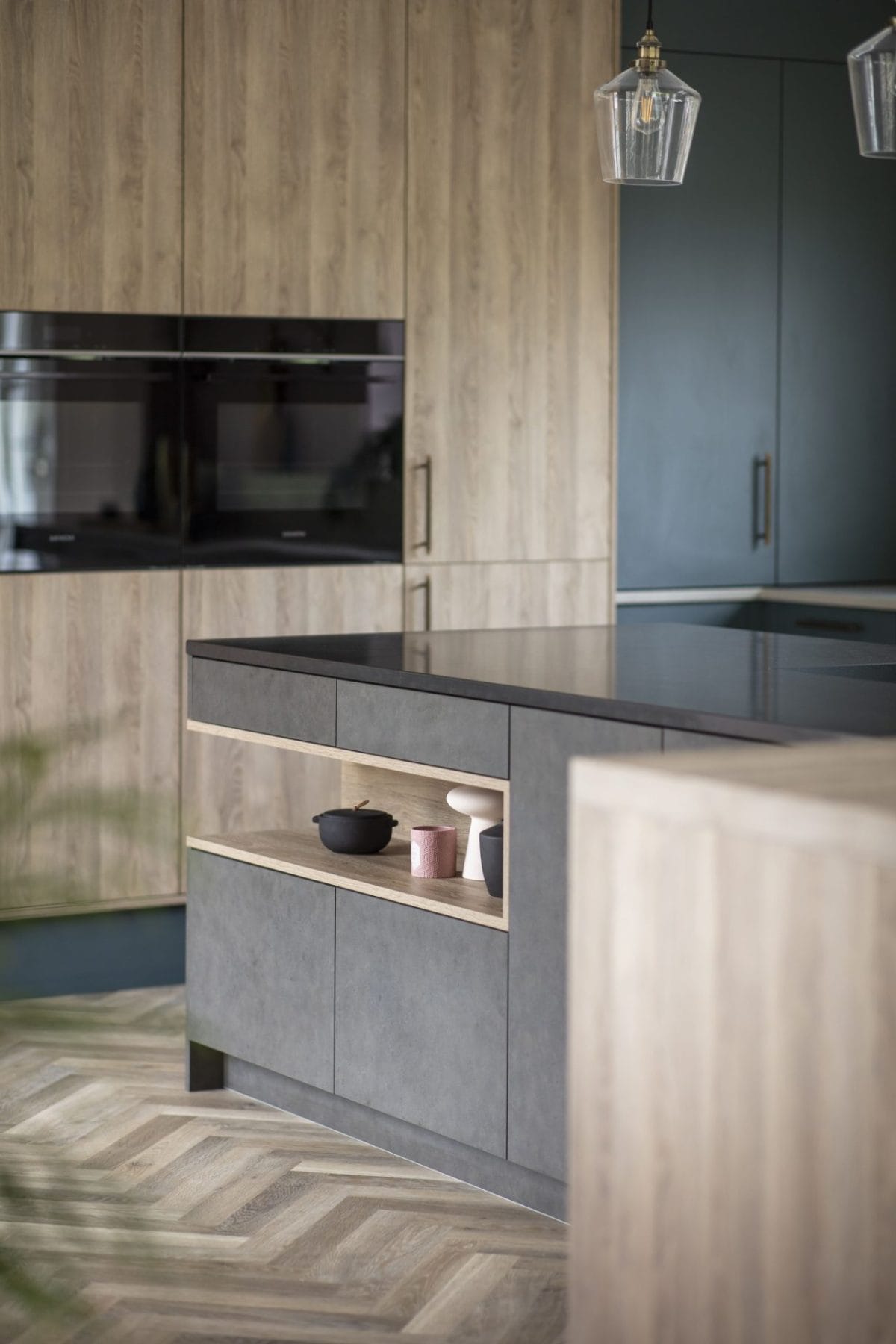 Deep Green Luxe modern kitchen
