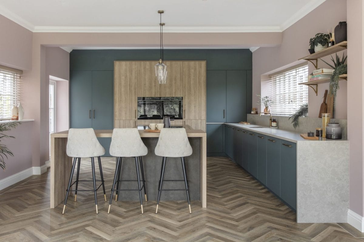 Deep Green Luxe modern kitchen