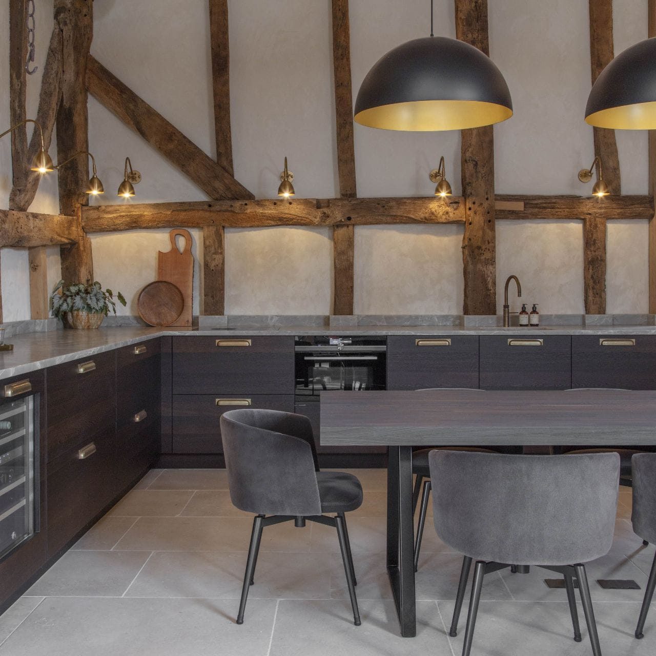 Modern Smoked Oak Kitchen Barn Conversion
